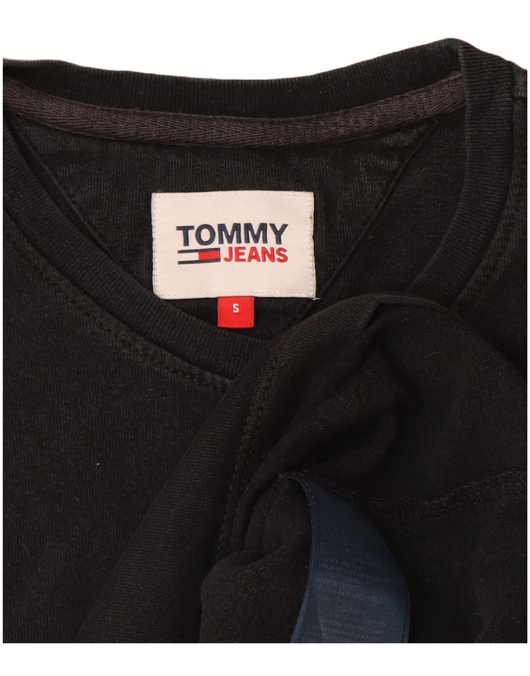 Camiseta masculina Tommy Hilfiger top pequeno algodão preto