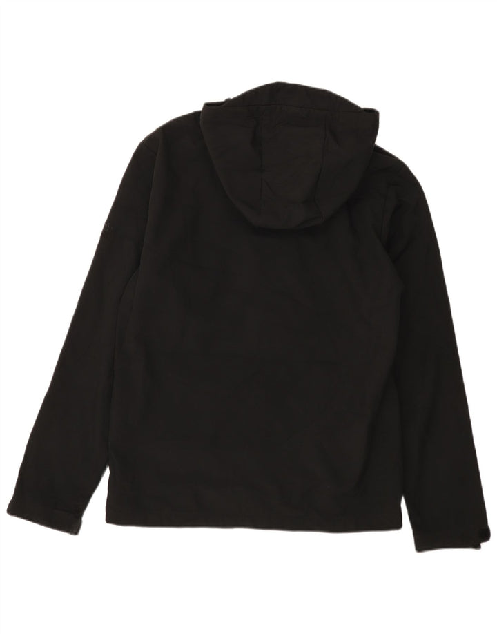 Jaqueta corta-vento masculina Jack & Jones com capuz Reino Unido 38 poliéster preto médio
