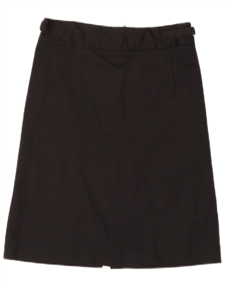 Saia feminina Zara A-Line XS W24 algodão preto