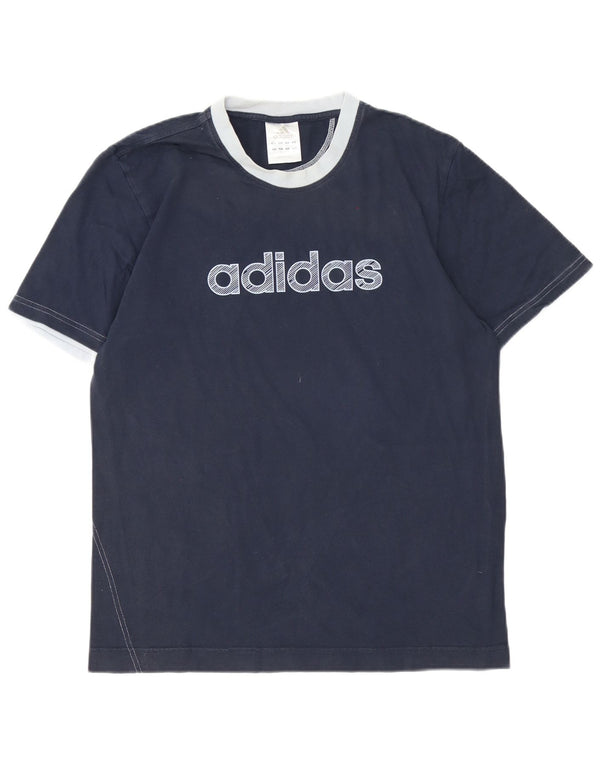 Adidas Camiseta Masculina Graphic Top Médio Algodão Azul Marinho