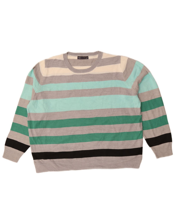 Suéter feminino Marks & Spencer com gola redonda UK 20 2XL multicolorido