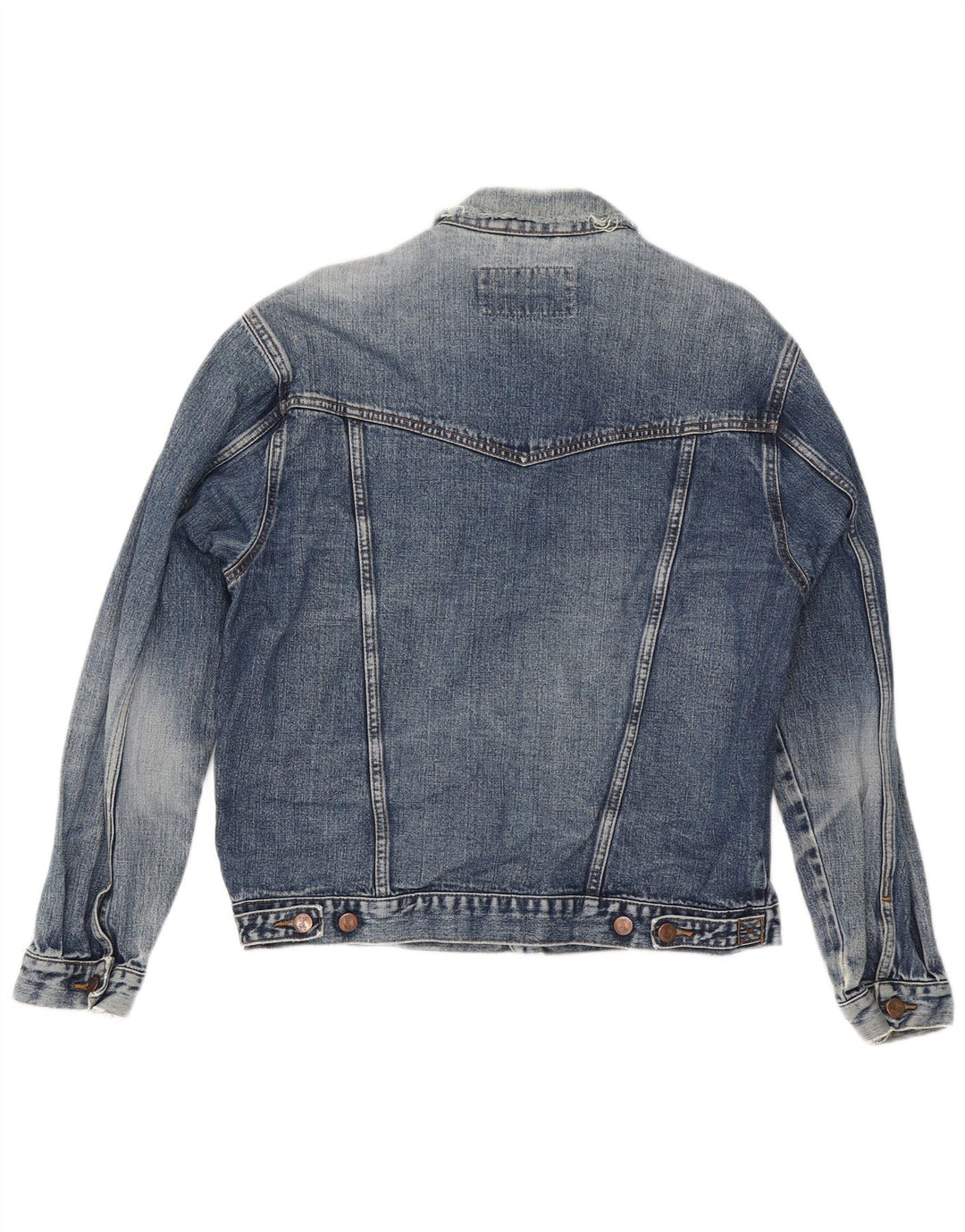 Jaqueta jeans feminina Wrangler Reino Unido 16 grande algodão azul