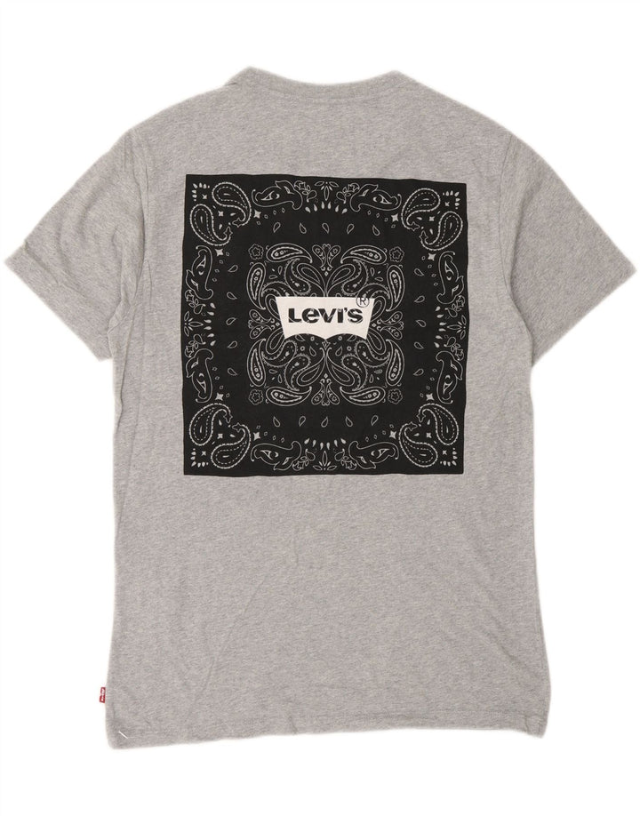 Camiseta masculina padrão Levi's Graphic XS algodão cinza