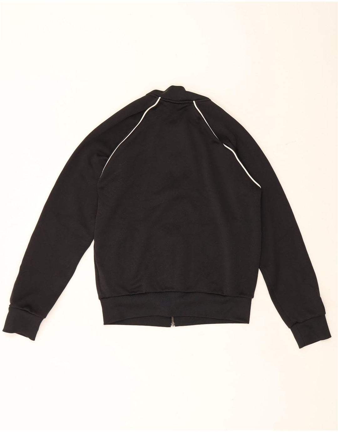 Adidas Womens Tracksuit Top Jacket UK 14 Médio Preto Poliéster