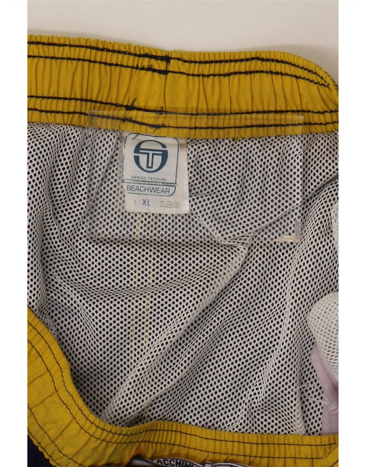 Shorts de natação masculino Sergio Tacchini XL azul marinho Colourblock poliamida
