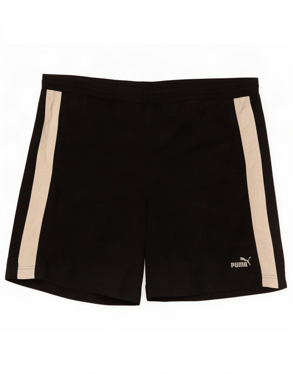 Shorts esportivos masculinos Puma XL preto colorblock poliéster