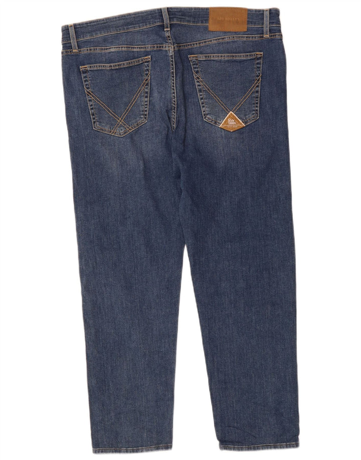 Roy Rogers Calça jeans masculina cônica cortada W40 L26 algodão azul