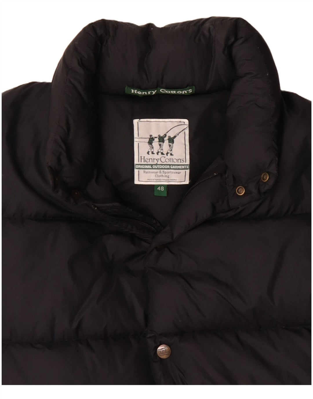 Jaqueta masculina acolchoada de ajuste solto HENRY COTTONS IT 48 médio preto