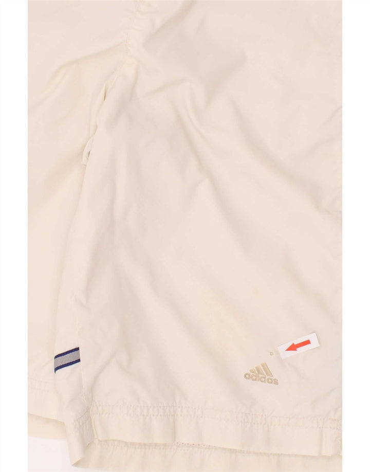 Shorts de natação Adidas meninos 13-14 anos poliéster listrado branco