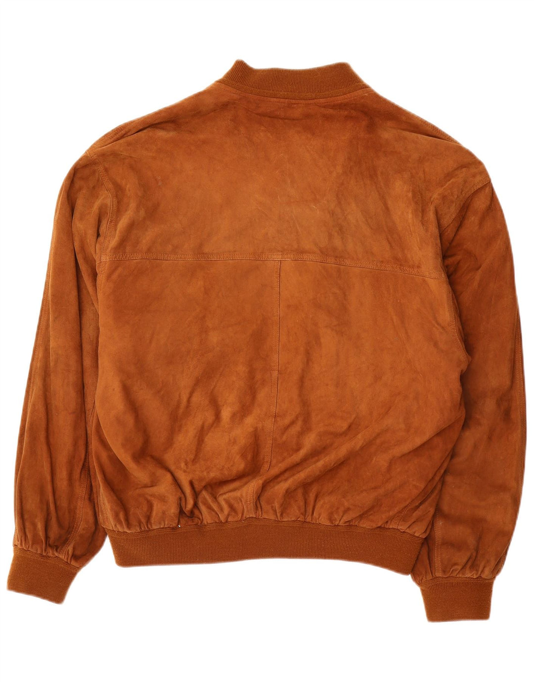 Jaqueta bomber masculina vintage de camurça EU 52 XL couro marrom