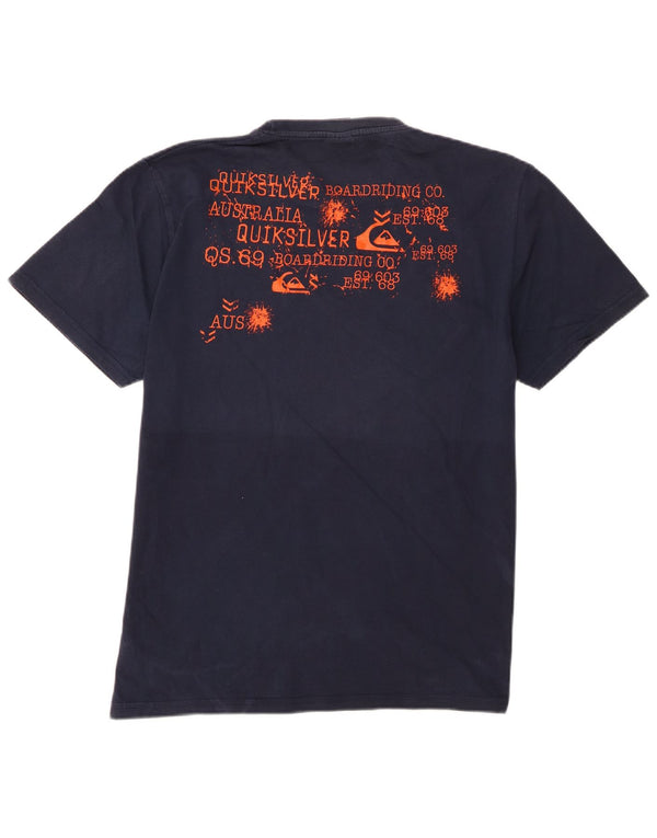 Camiseta gráfica masculina Quiksilver Top XL algodão azul marinho