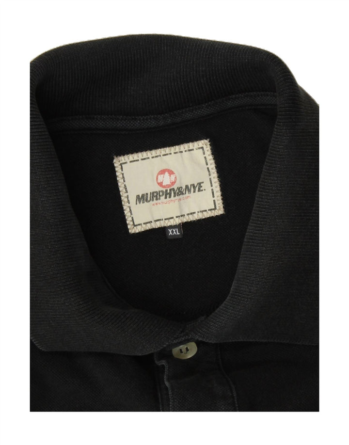 Camisa polo masculina MURPHY & NYE 2XL algodão preto