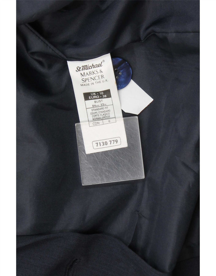 Jaqueta Marks & Spencer feminina St. Michael Blazer Reino Unido 10 pequena azul marinho