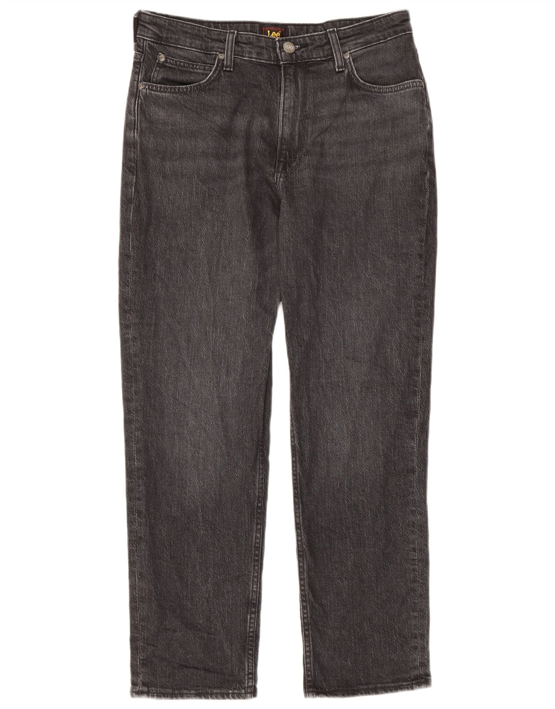Lee Womens Carol Straight Jeans W29 L26 Algodão Cinza
