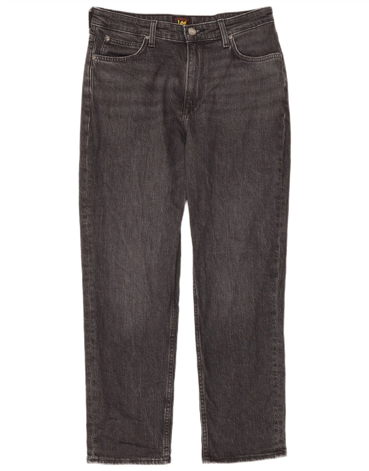 Lee Womens Carol Straight Jeans W29 L26 Algodão Cinza
