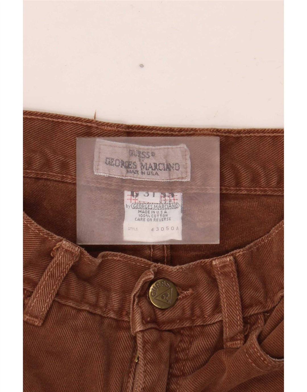 Guess Mens Tapered Jeans W31 L28 Algodão Marrom