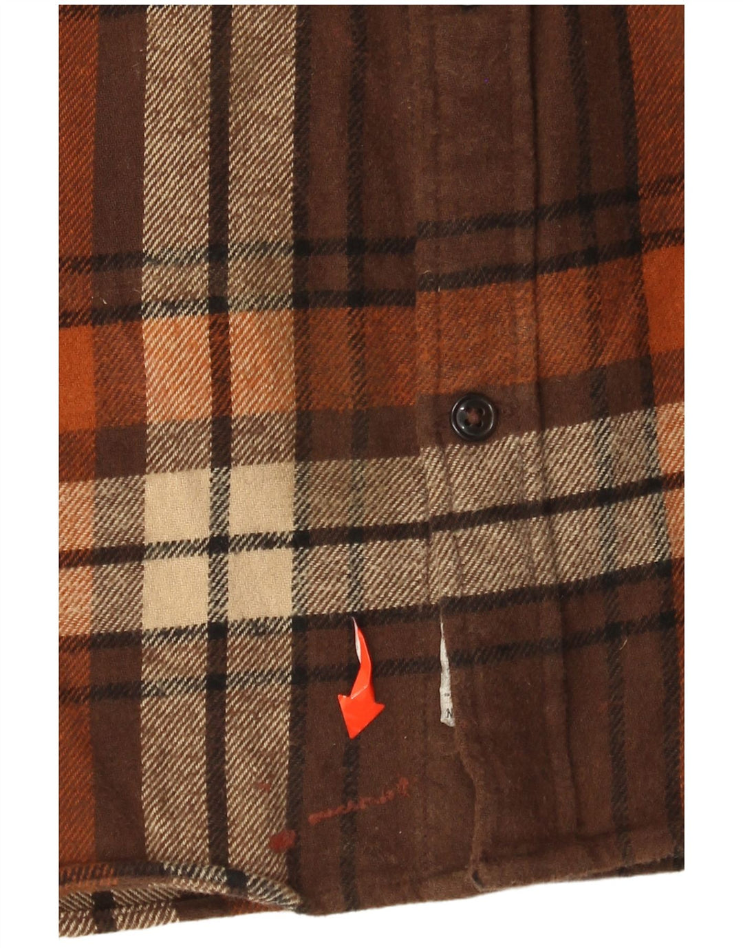 Camisa masculina de flanela JACK & JONES XL de algodão xadrez marrom