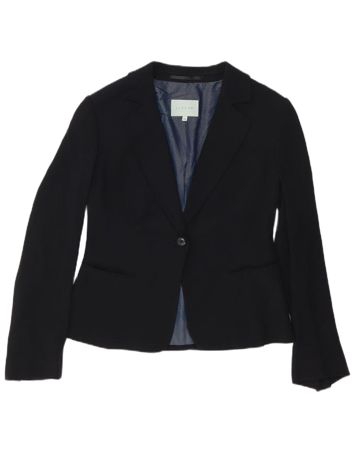 Jaqueta blazer feminina Jigsaw com 1 botão Reino Unido 14 médio preto