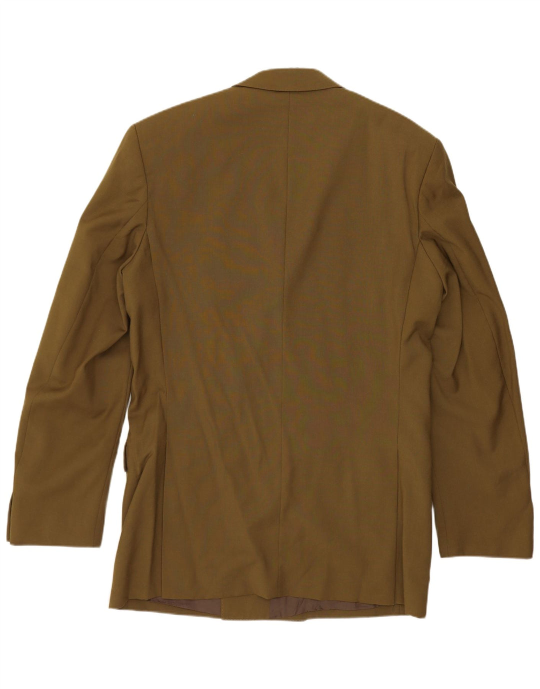Jaqueta blazer masculina vintage com peito duplo Reino Unido 38 médio cáqui nova lã