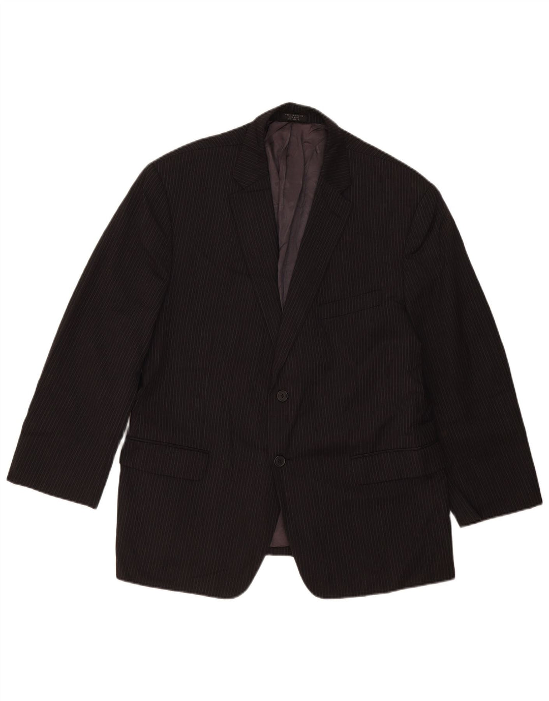 Jaqueta blazer masculina Tommy Hilfiger com 2 botões Reino Unido 40 grande lã preta listrada