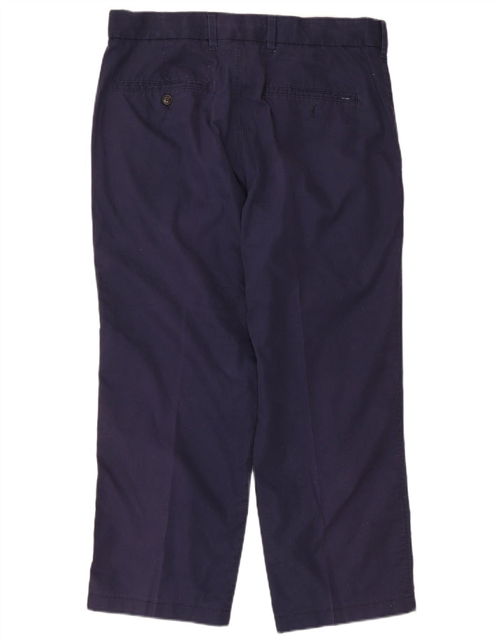 Calça cortada masculina Marks & Spencer W34 L25 algodão azul marinho