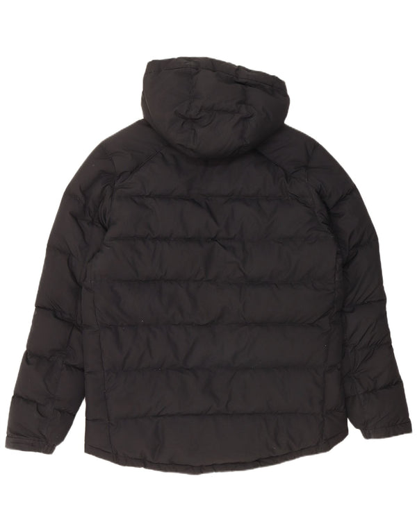Jaqueta acolchoada com capuz masculina Nike UK 40 grande poliéster preto