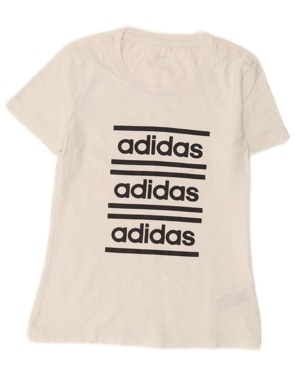 Camiseta Adidas Feminina Graphic Top UK 4 XS Algodão Branco