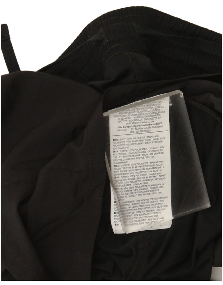Nike Womens Dri Fit Sport Shorts UK 10 Pequeno Poliéster Preto