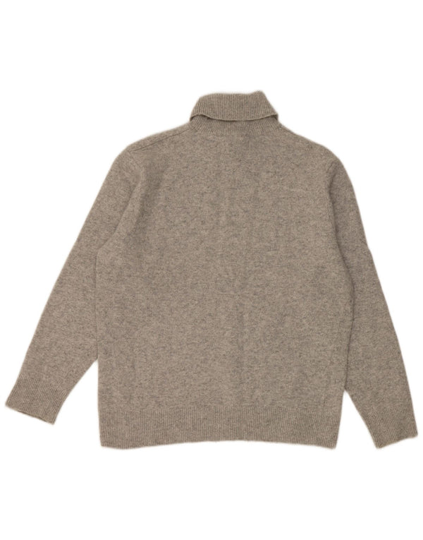 Suéter feminino Barbour com gola redonda Reino Unido 18 XL lã manchada cinza