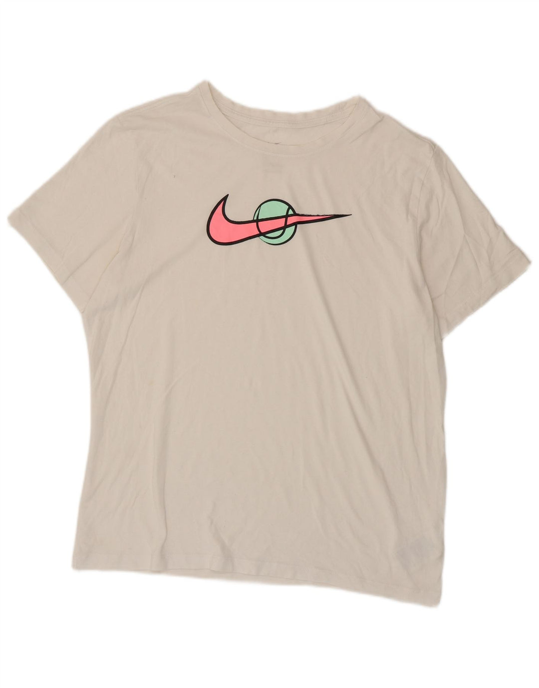 Camiseta gráfica masculina Nike grande algodão branco