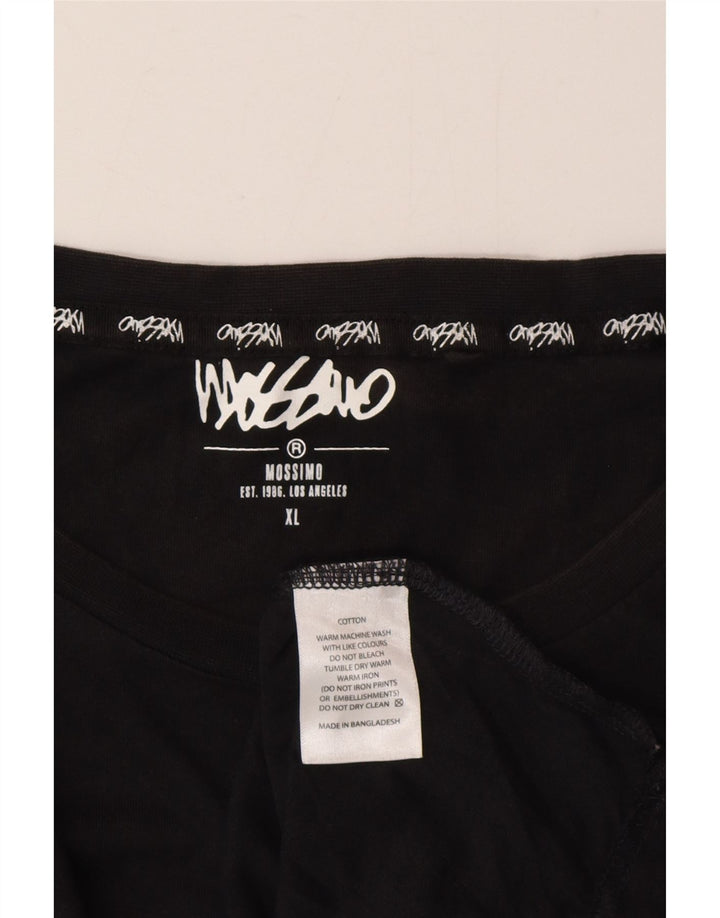 Colete gráfico masculino Mossimo Top XL de algodão preto
