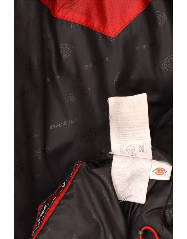 Jaqueta masculina Dickies acolchoada com capuz UK 38 Medium Red Colourblock Nylon