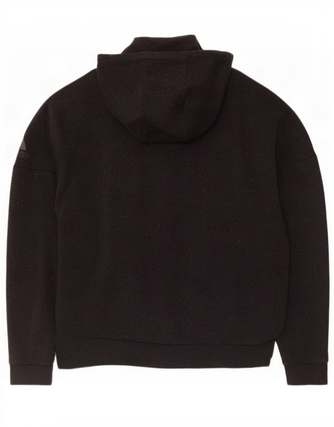 Adidas masculino zip moletom com capuz cinza médio manchado