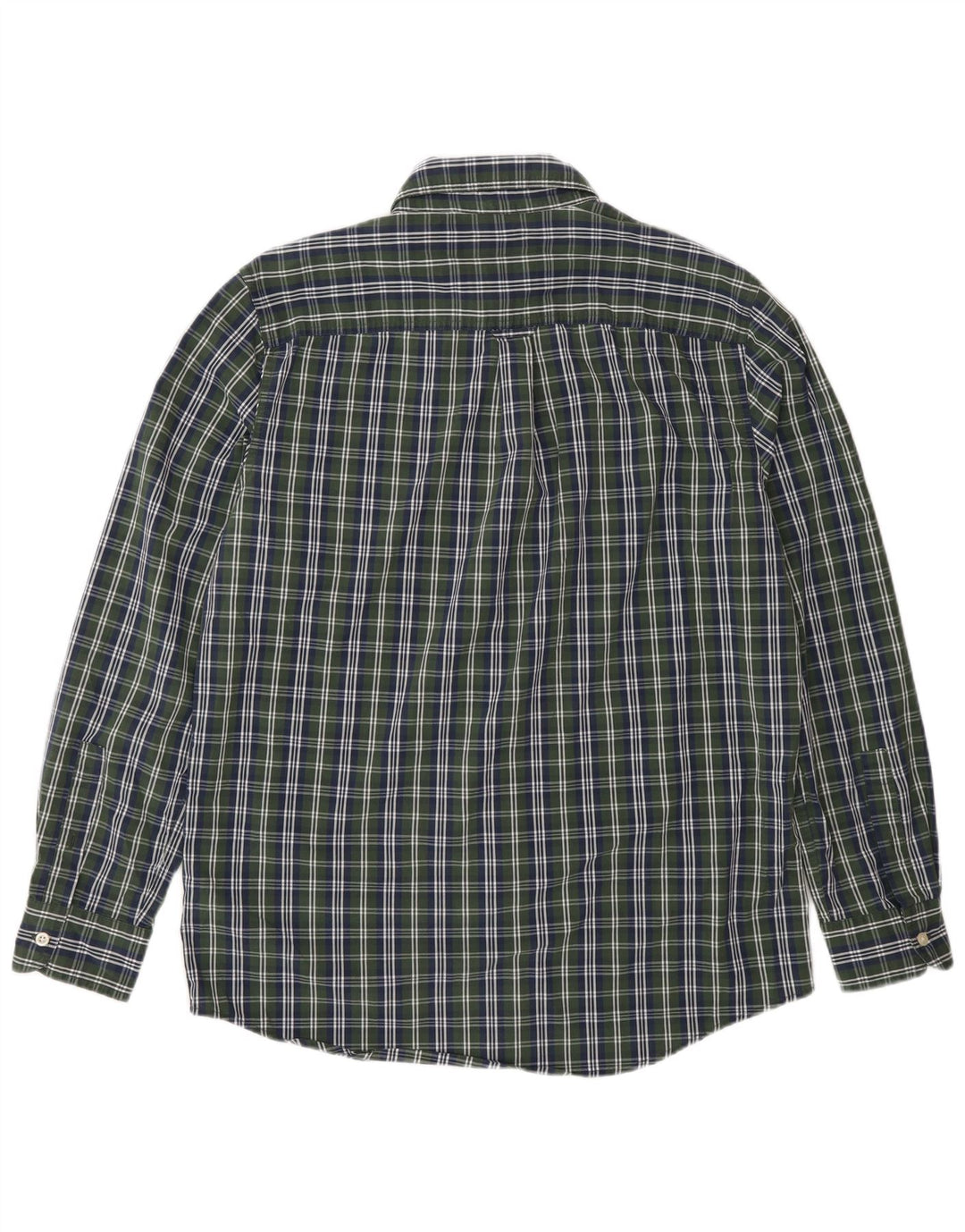 Camisa masculina Chaps Easy Care de algodão xadrez verde médio