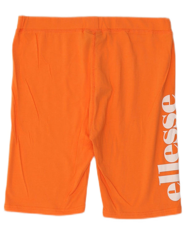 Shorts esportivos gráficos femininos Ellesse UK 14 algodão laranja médio