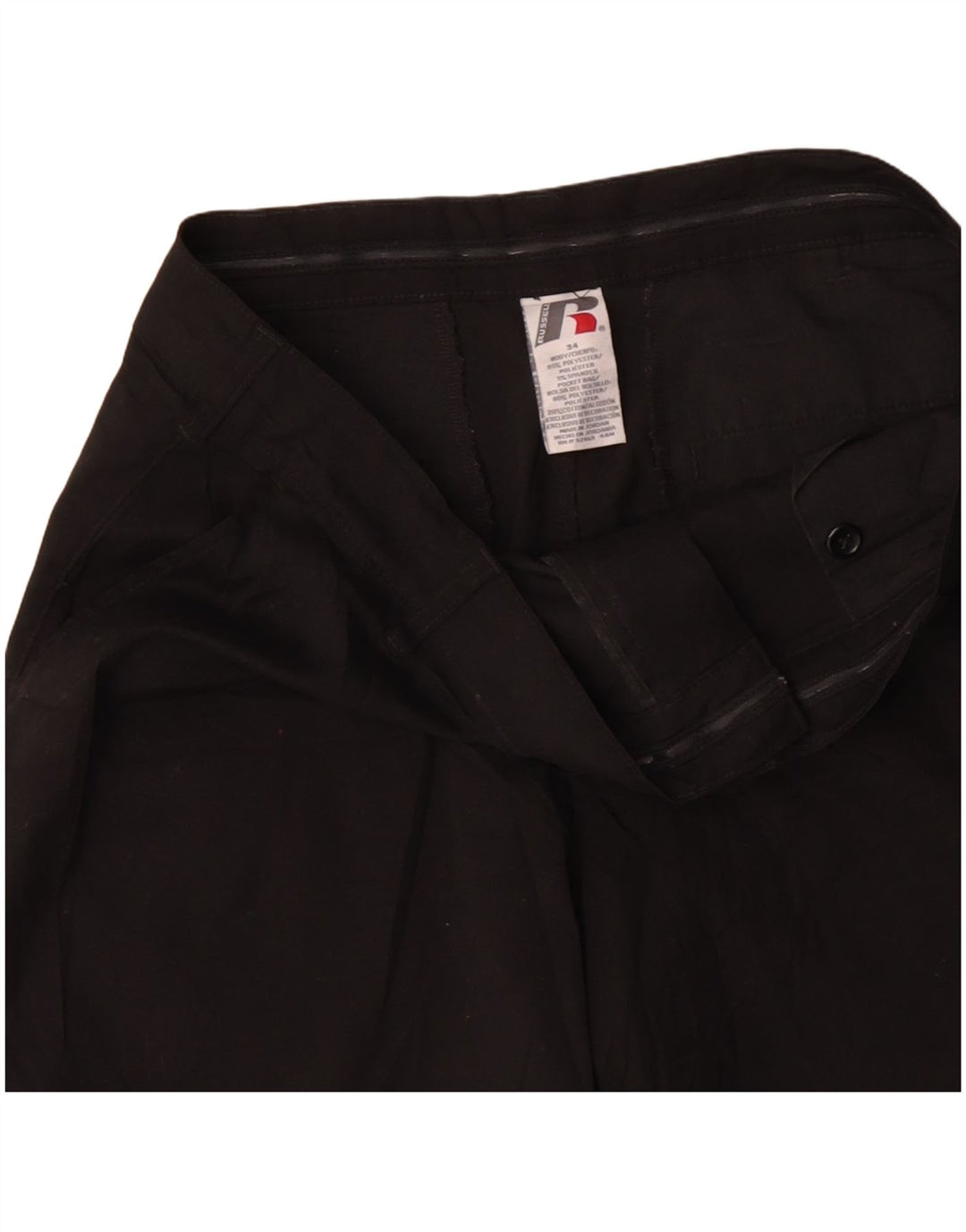RUSSELL ATLÉTICO Mens Chino Shorts W34 Grande Poliéster Preto