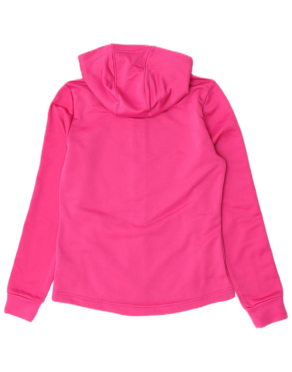 Suéter Adidas feminino com capuz e zíper 14-15 anos rosa poliéster