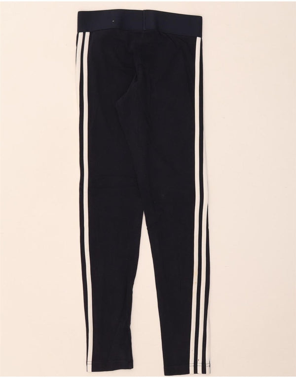 Leggings Adidas Mulher UK 4/6 XS Azul Marinho Algodão