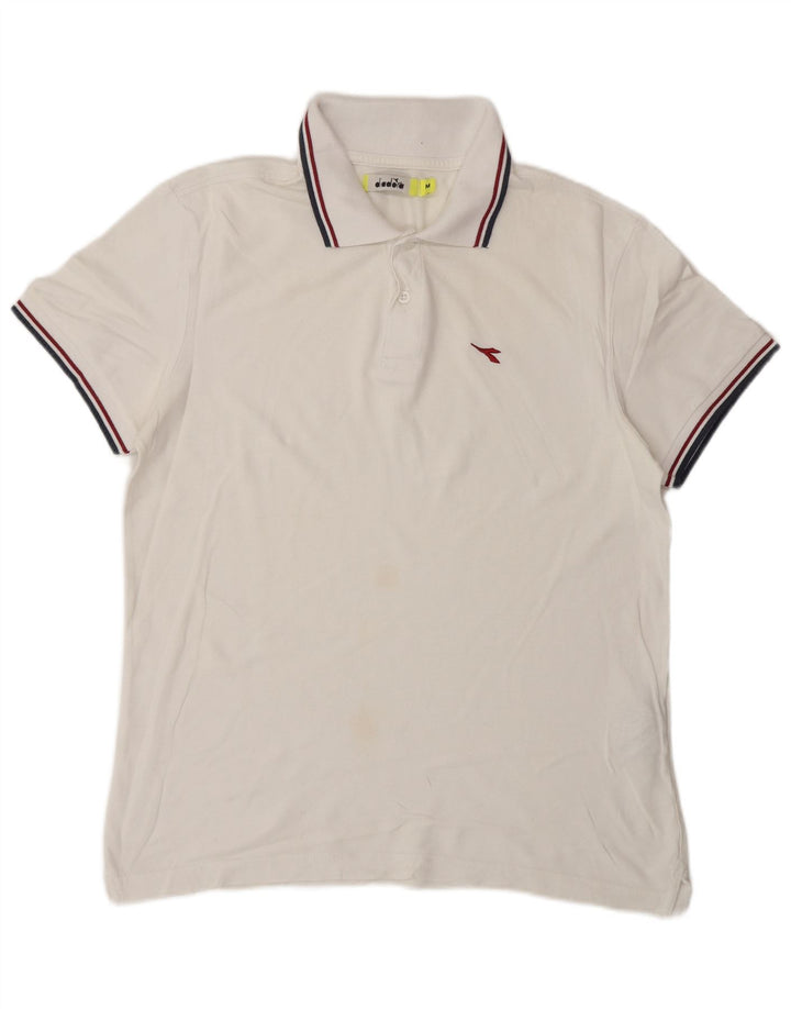 Camisa polo masculina DIADORA algodão branco médio