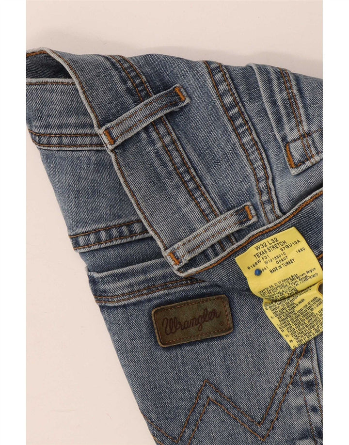Wrangler Mens Texas Stretch Denim Shorts W32 Grande Algodão Azul