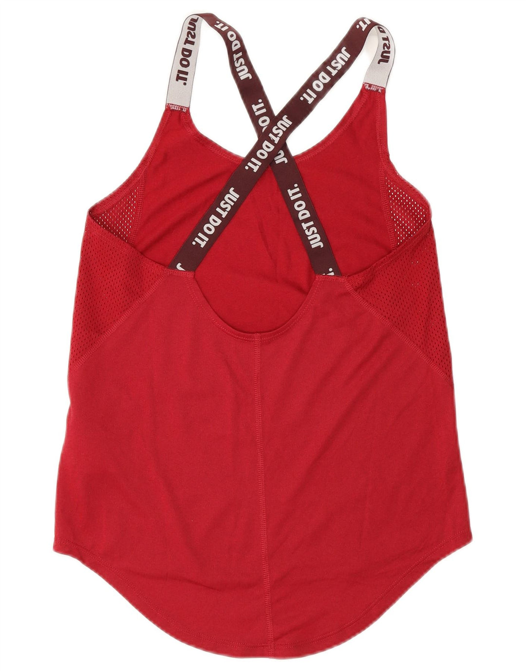 Nike Womens Dri Fit Graphic Vest Top UK 6 XS Red Polyester