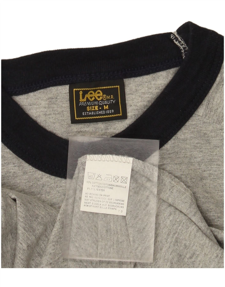 Camiseta masculina Lee algodão cinza médio