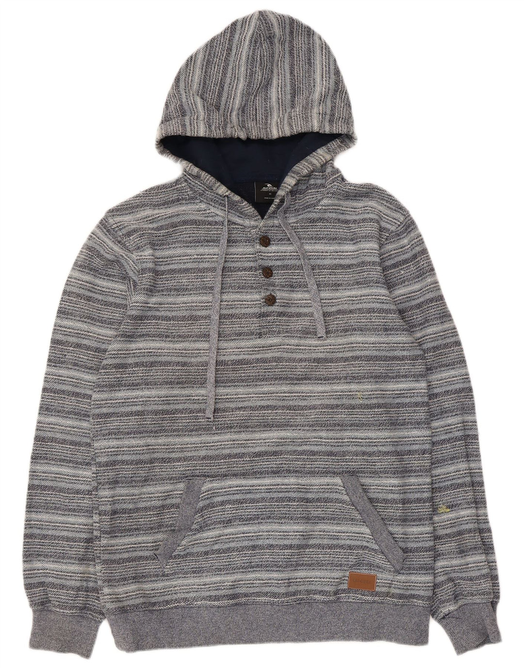Suéter feminino Rip Curl UK 14 listrado cinza grande