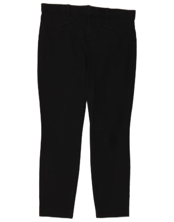 Calça feminina casual slim da Gap Reino Unido 8 pequena W30 L26 algodão preto
