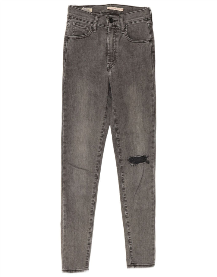 Jeans skinny feminino Levi's W25 L28 algodão cinza