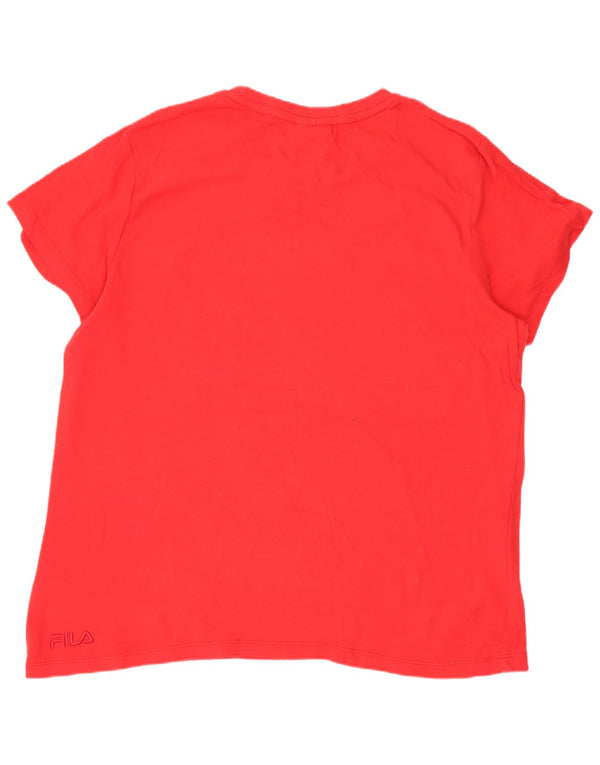 Camiseta Fila Meninas Graphic 15-16 Anos Algodão Vermelho