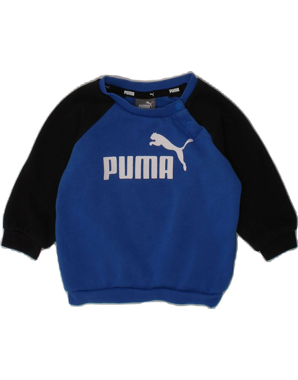 Suéter gráfico PUMA para meninos de 3 a 6 meses azul colorblock