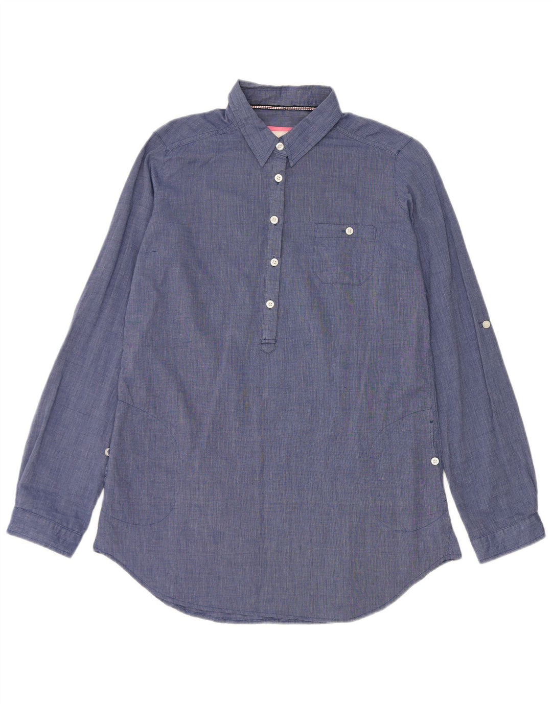 Pulôver feminino Brugi Longline UK 16 grande algodão azul