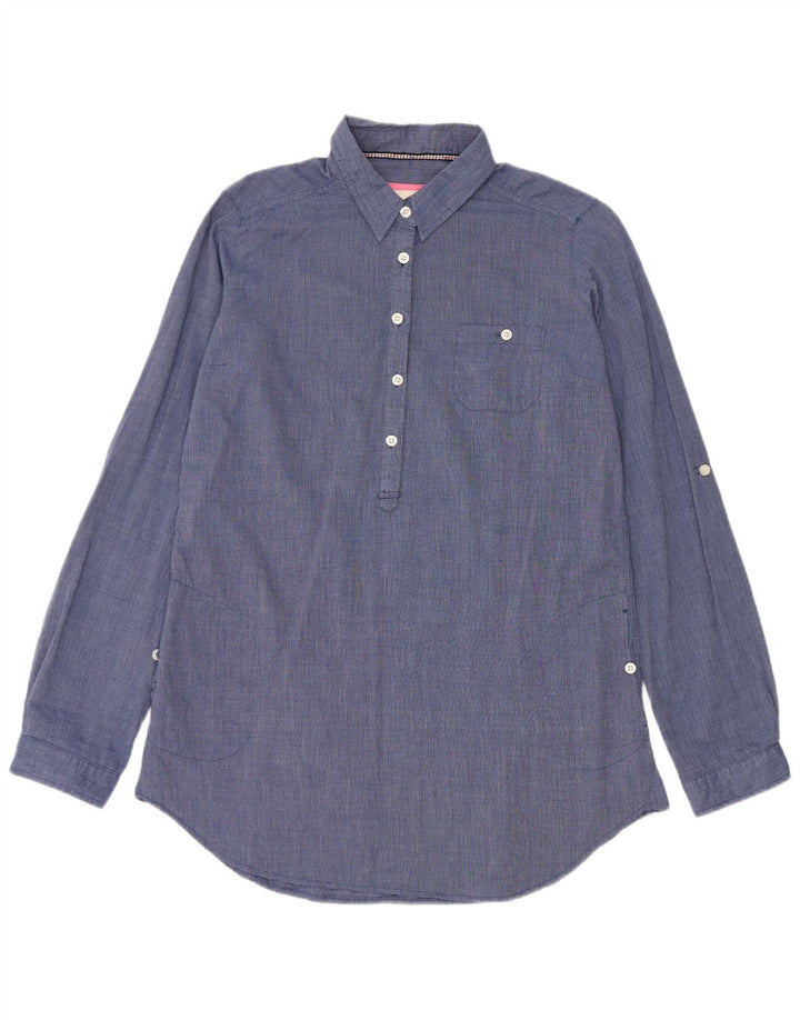 Pulôver feminino Brugi Longline UK 16 grande algodão azul