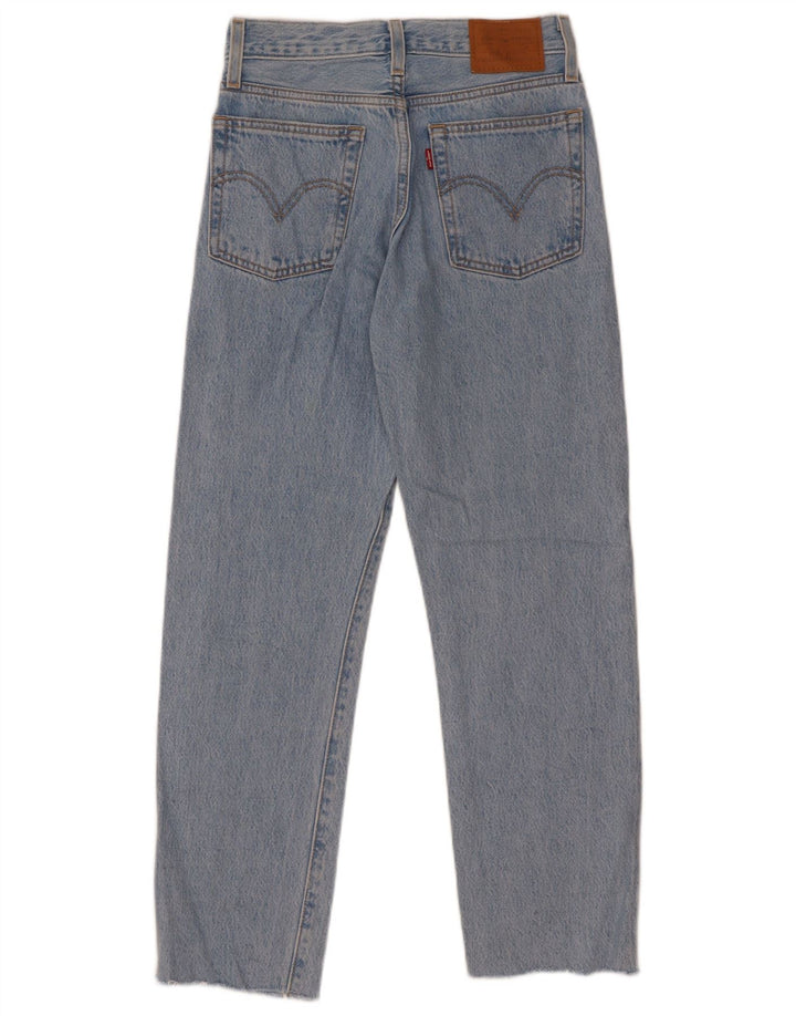Calça jeans feminina Levi's Wedge Straight W24 L28 azul algodão